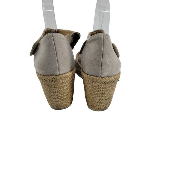 Dr. Scholl's Visitors Platform Espadrille Open Toe Wedge Sandals Tan Size 10 - Picture 7 of 9